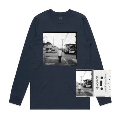N8NOFACE Missed Connections Long Sleeve Tee - Navy + Cassette