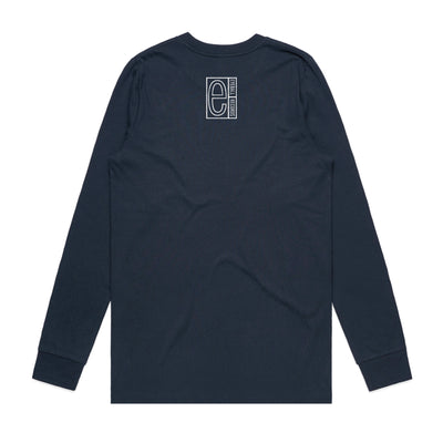 N8NOFACE Missed Connections Long Sleeve Tee - Navy + Cassette