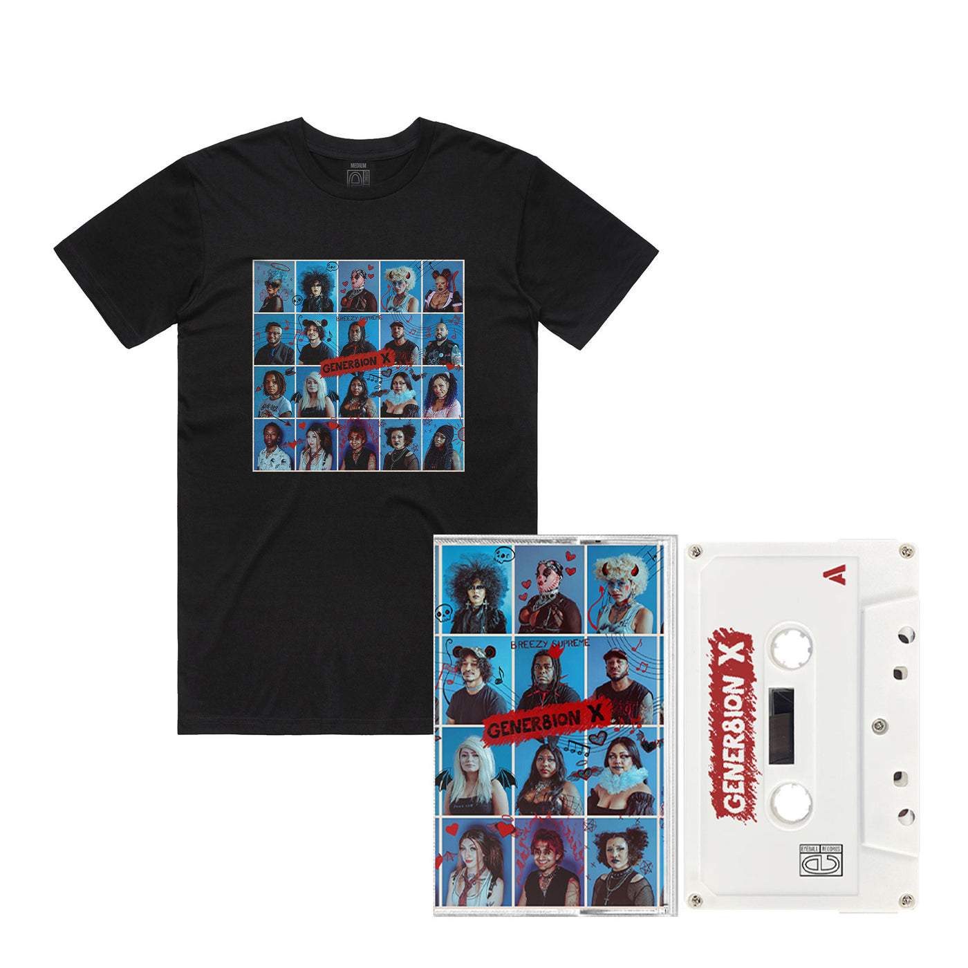 Breezy Supreme GENER8ION X Tee - Black + Cassette Bundle (PRE-ORDER)