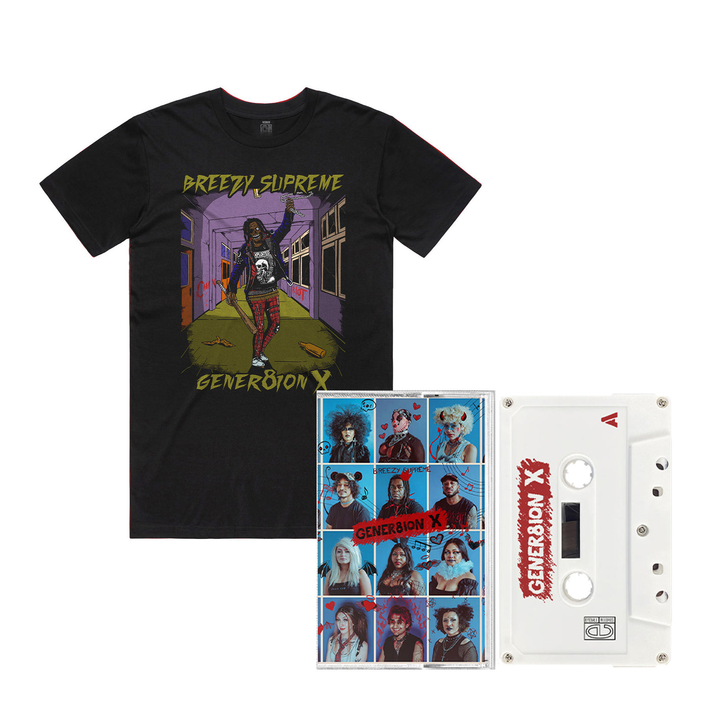 Breezy Supreme DESIGN Tee - Black + Cassette Bundle (PRE-ORDER)