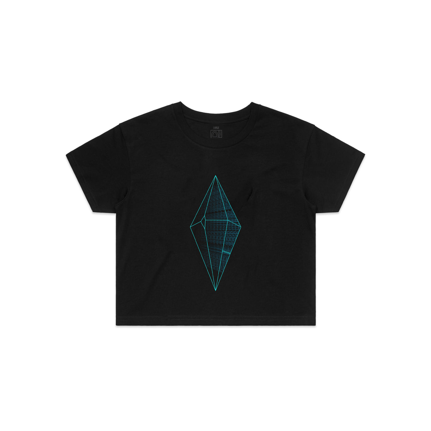 crystal crop tee