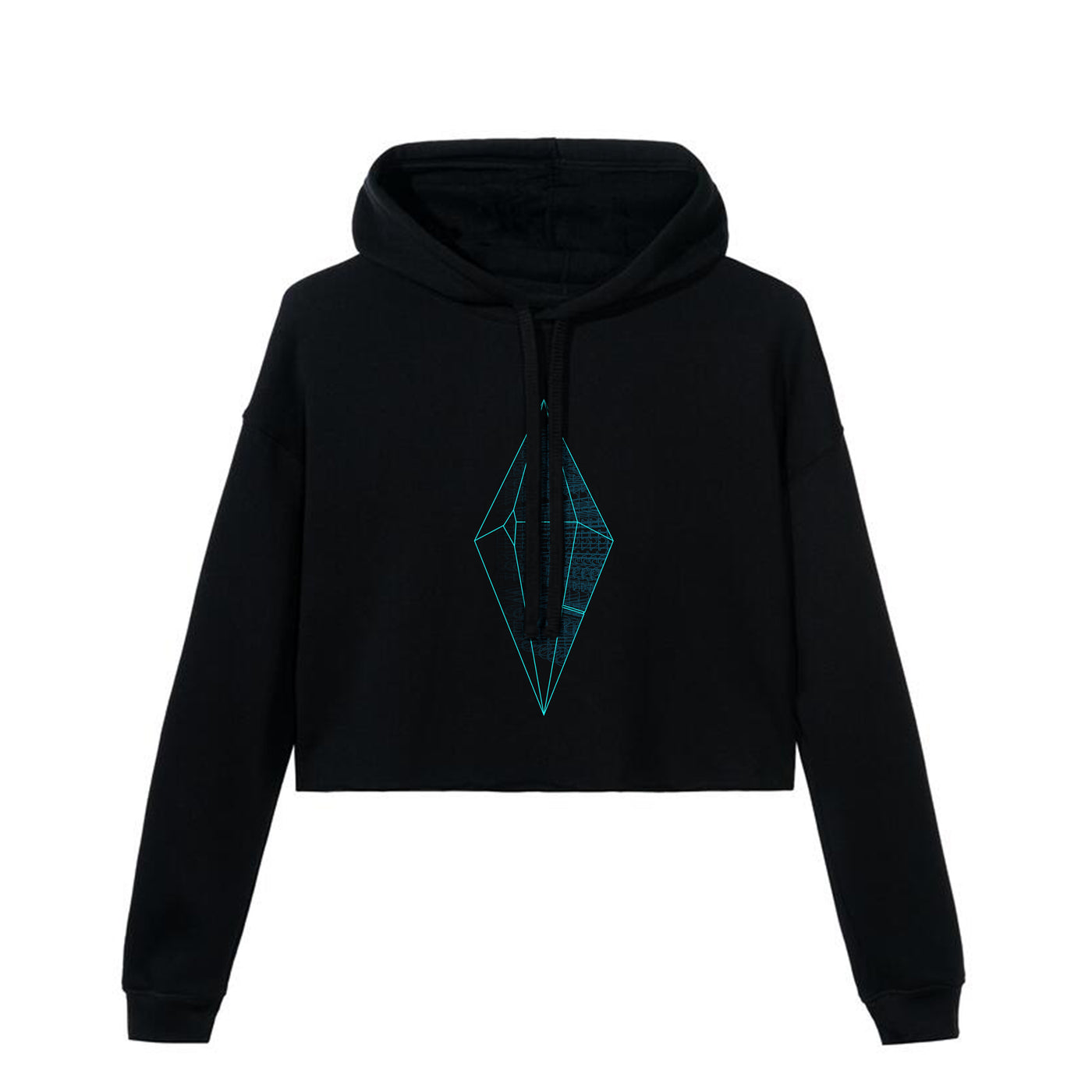 crystal crop hoodie